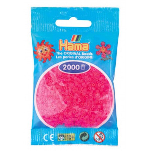 Hama Mini Pärlor 501-32 Neon Fuchsia - 2000 st.