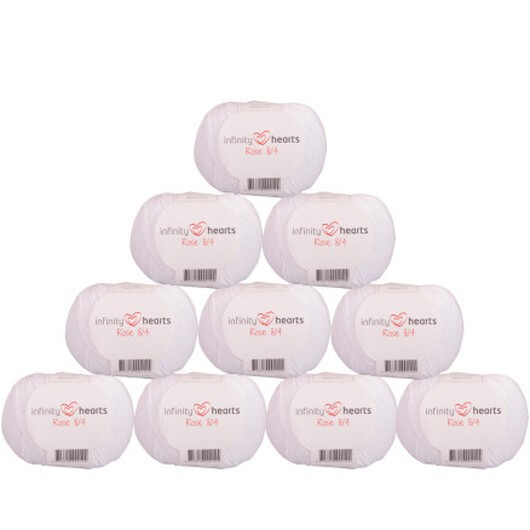 Infinity Hearts Rose 8/4 Garnnystan Unicolor 02 Vit - 10 st.