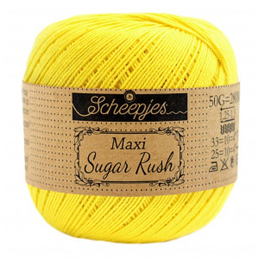 Scheepjes Maxi Sugar Rush Garn Unicolor 280 Lemon