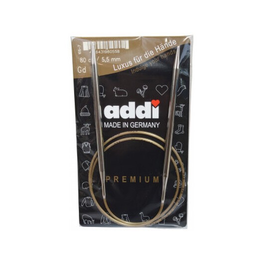 Addi Turbo Rundstickor Mässing 80cm 5,50mm / 31.5in US9