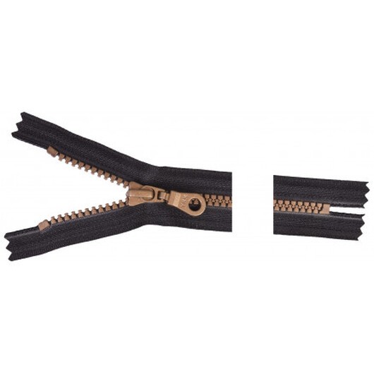 YKK Dragkedja/Blixtlås Vislon 20cm 6mm Antik Mässing