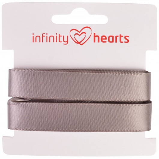 Infinity Hearts Kantband/Snedslå Viskos Satin 40/20mm 1701 Grå - 5m
