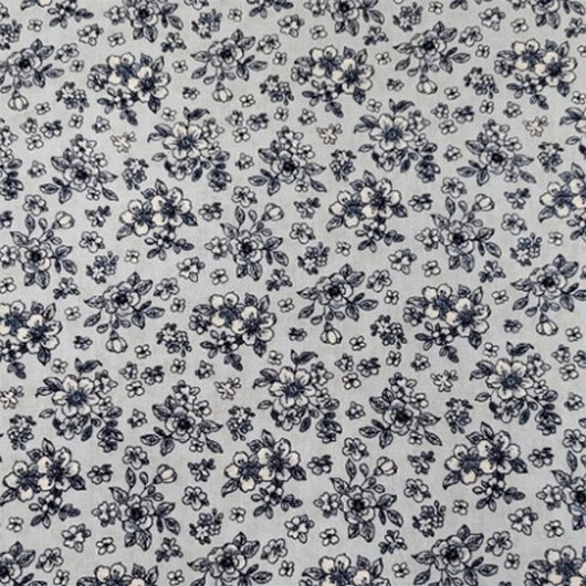 Bomullspoplin Blommor 150 cm 051 - 50 cm