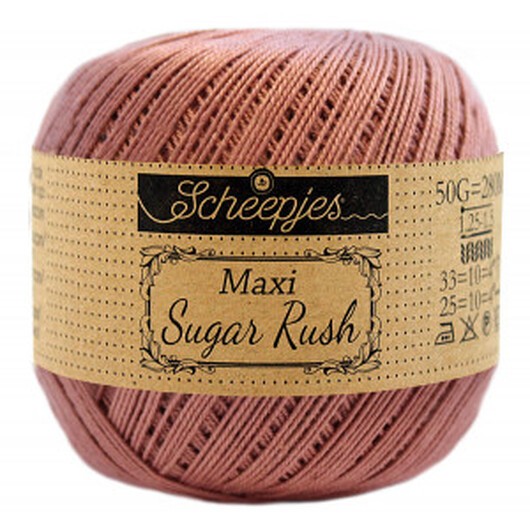 Scheepjes Maxi Sugar Rush Garn Unicolor 776 Antique Rose