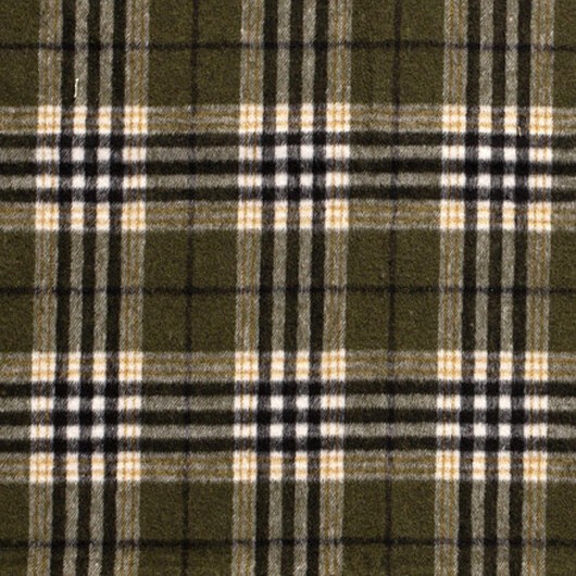 Jacquardtyg 145cm 027 - Mörk oliv med rutor