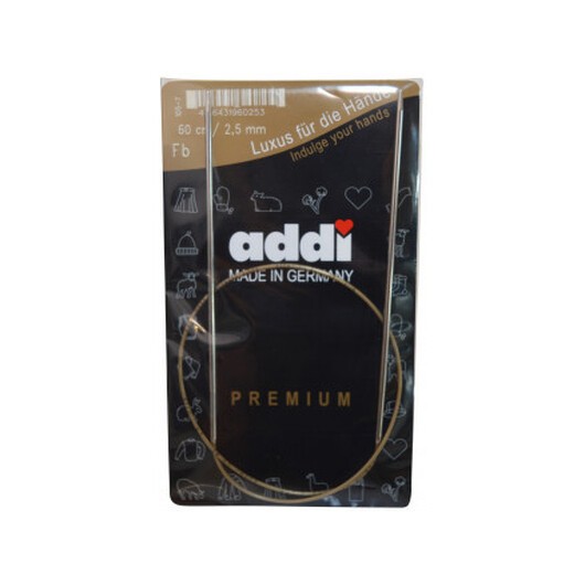 Addi Turbo Rundstickor Mässing 60cm 2,50mm / 23.6in US1Â½