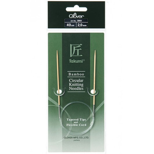 Clover Takumi Rundstickor Bambu 40cm 2.00mm