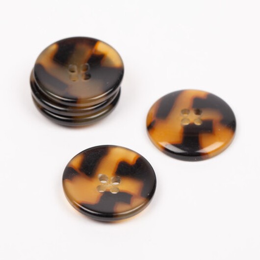 Drops knapp imitation horn (sköldpadda) 25mm 716 - 50 st.