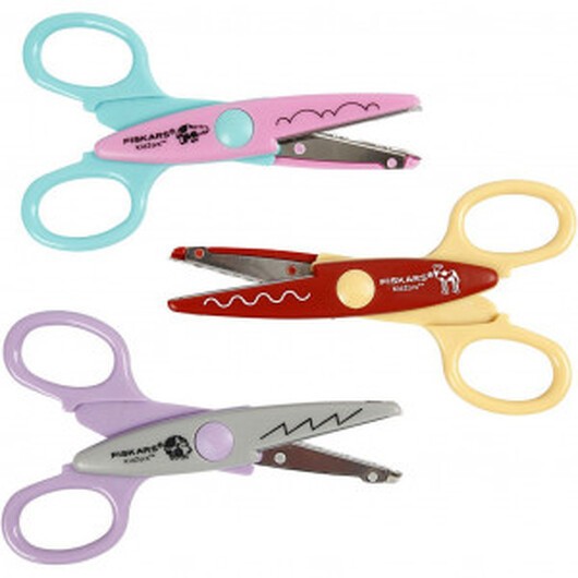 Fiskars Barn mönstersax Flodhäst/Kamel/Igelkott - 3 st.
