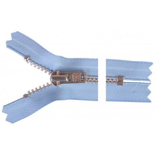 YKK Dragkedja/Blixtlås Aluminium 6cm 4mm Ljusblå