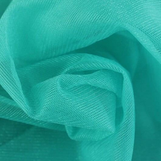 Tyll med Glitter Tyg 150cm 11 Turkos - 50cm