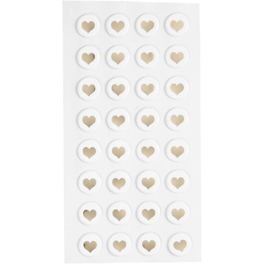 Puffy stickers, Dia. 14 mm, tjocklek 2 mm, vit, 32 st./ 1 förp.