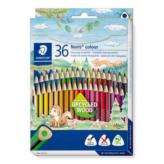 Staedtler Noris Triangular färgpennor - 36 st.