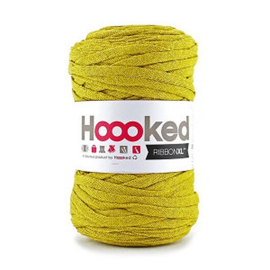 Hoooked Ribbon XL Trikågarn Unicolor SP5 Ockra