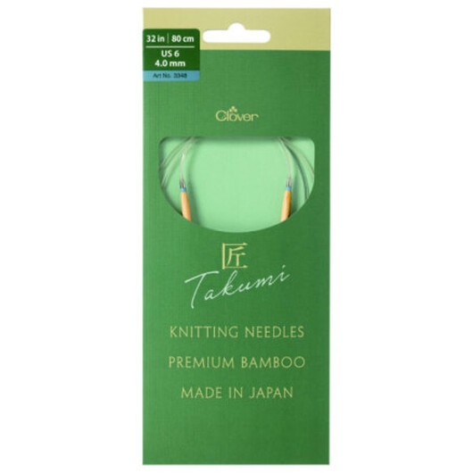 Clover Takumi Pro Bambu Rundstickor med kullager 80cm 4.0mm