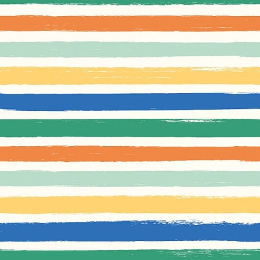 Jersey med ränder 150cm 51 Mångfärgad - 50cm