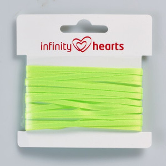 Infinity Hearts Satinband dubbelsidigt 3mm 544 Lime - 5m