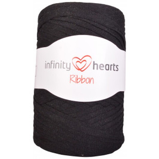 Â Infinity Hearts Ribbon Trikågarn 02 Svart