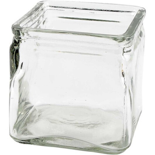 Fyrkantiga värmeljushållare, H: 10 cm, stl. 10x10 cm, 12 st./ 1 förp.