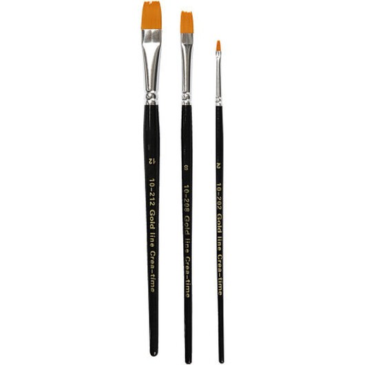 Penslar Gold Line, L: 16,5-19 cm, B: 3-12 mm, platta, 3 st / 1 frp.