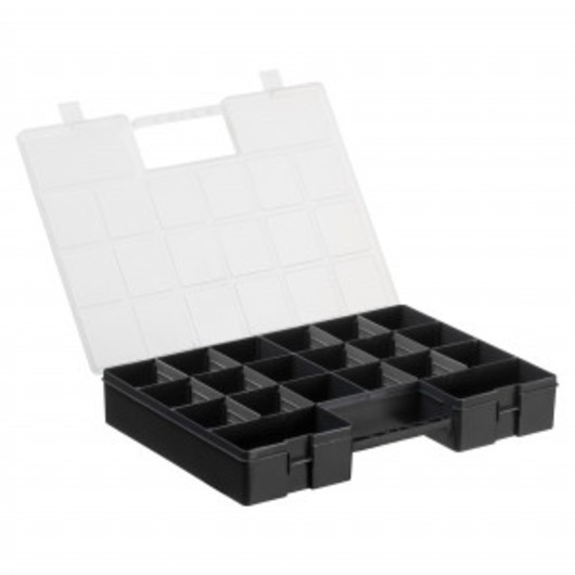 Hobbybox/Plastbox Deluxe för pärlor/knappar 8-20 lådor Svart 35,5x25,5