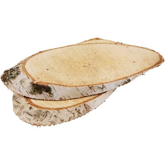 Björkskivor, tjocklek 15 mm, ca. 9x15 cm, 7 st./ 1 förp.