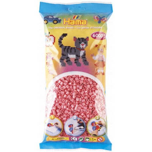 Hama Midi Pärlor 205-06 Rosa - 6000 st.