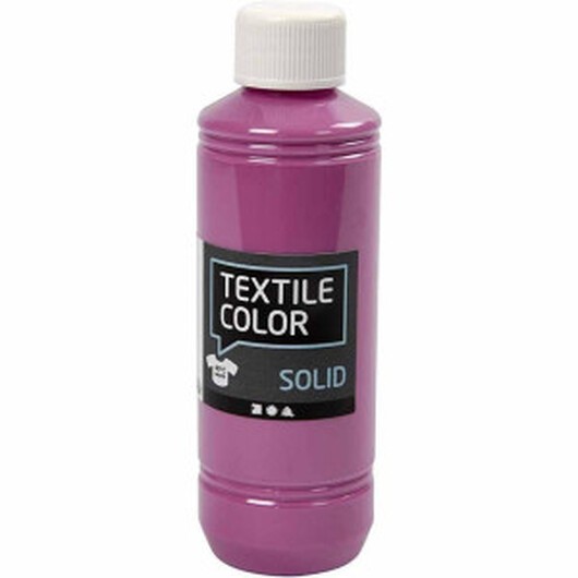 Solid textilfärg, täckande, fuchsia, 250ml/ 1 flaska