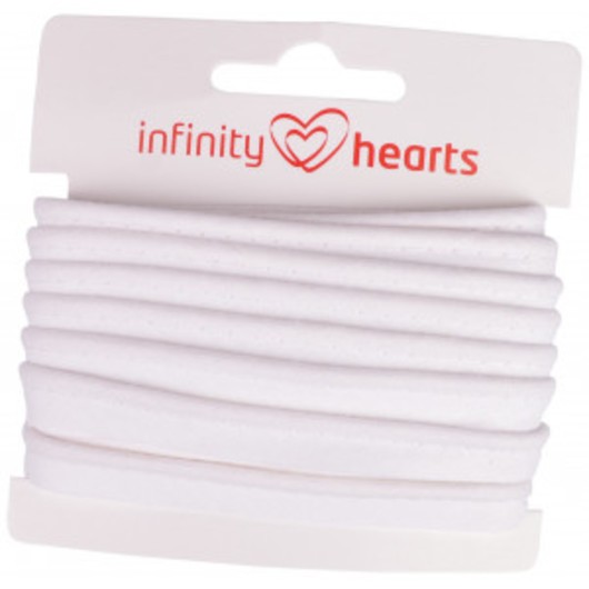 Infinity Hearts Passpoalband Bomull 11mm 01 Vit - 5m