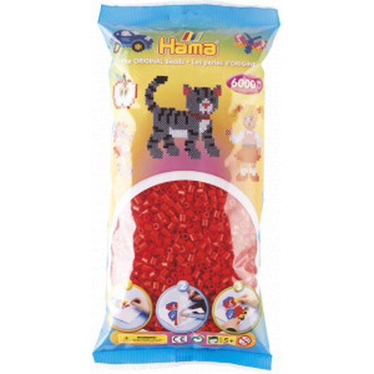 Hama Midi Pärlor 205-05 Röd - 6000 st.