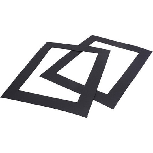 Passepartoutramar, utstansade, A4, storlek 28,5x37 cm, 500 g, svart, 100 st / 1 frp.