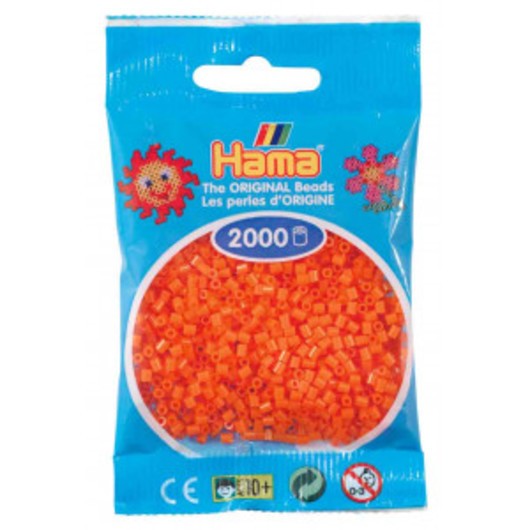 Hama Mini Pärlor 501-04 Orange - 2000 st.