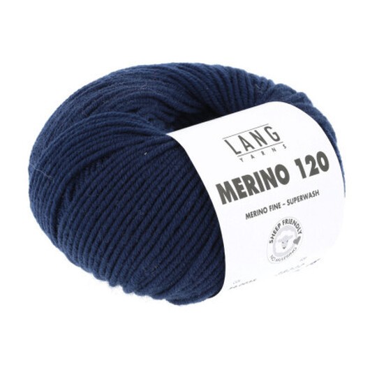 Lang Yarns Merino 120 Garn 35 Marin