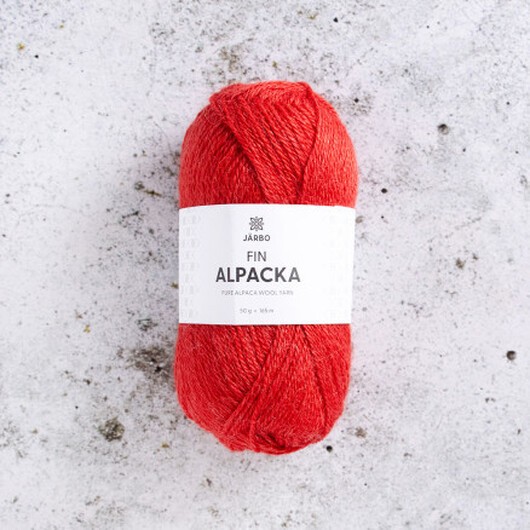 Järbo Fin Alpaca Garn 171 Röd Chilli