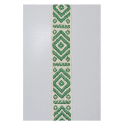 Väskrem Bomull/Polyester 38mm Natur/Grön - 50 cm