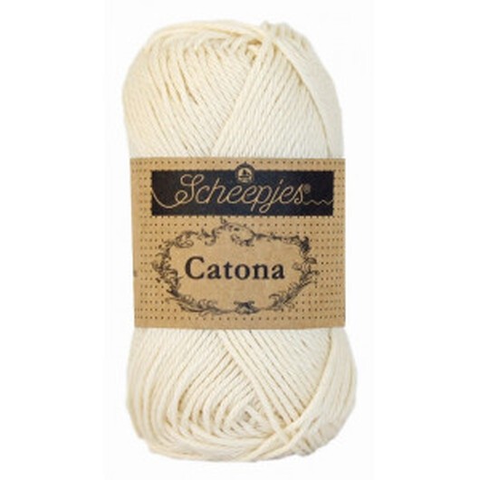 Scheepjes Catona Garn Unicolor 130 Old Lace