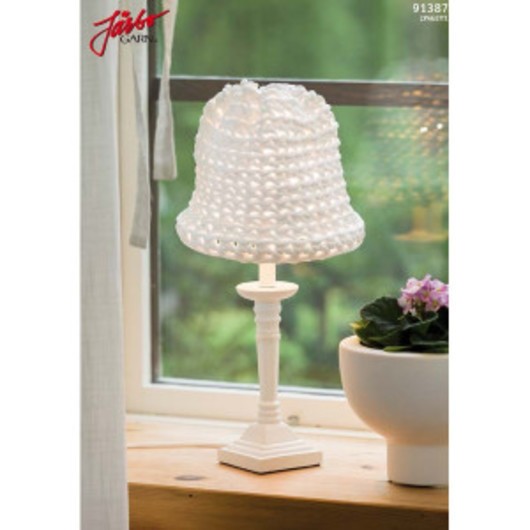 Hoooked Liten skärm till bordslampa - Lampskärm Virk-mönster 52x25 cm