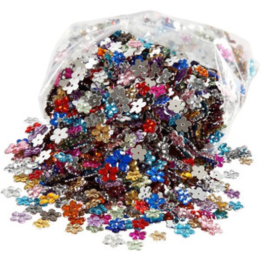 Rhinestones, Dia. 6+10+12 mm, mixade färger, 2520st./ 1 förp.