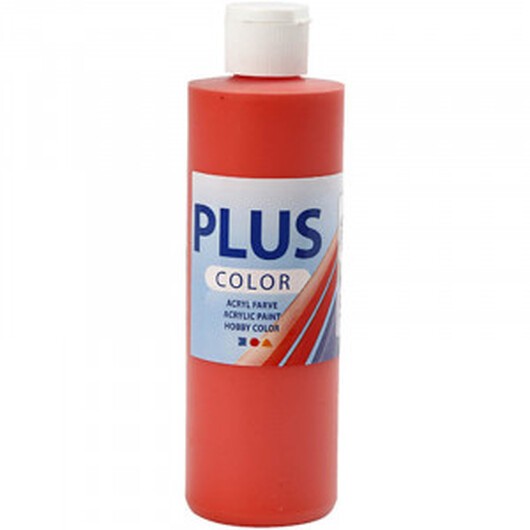 Plus Color Hobbyfärg, brilliant red, 250 ml/ 1 flaska