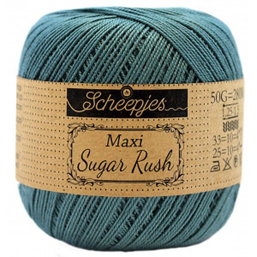 Scheepjes Maxi Sugar Rush Garn Unicolor 391 Deep Ocean
