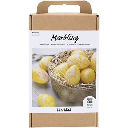 DIY Kit Marmorering, rosa, gul, 1 förp.
