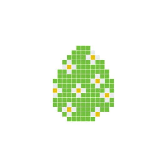 Påskägg Grön Pixelhobby - Påsk-pärlmönster