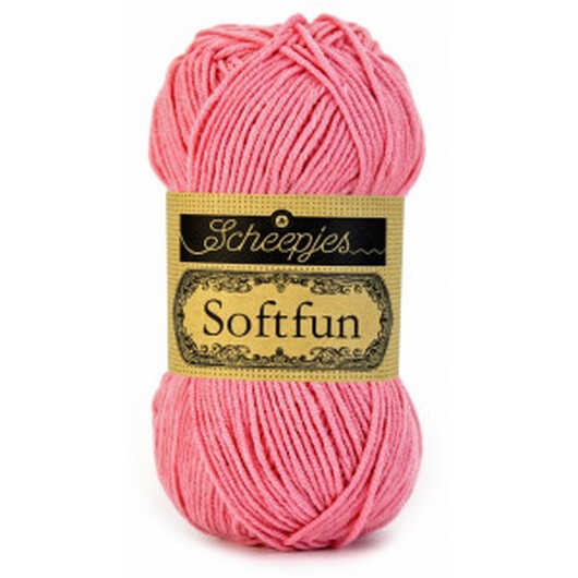 Scheepjes Softfun Garn Unicolor 2514 Korall Rosa