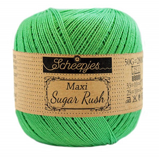 Scheepjes Maxi Sugar Rush Garn Unicolor 389 Apple Green