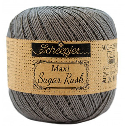 Scheepjes Maxi Sugar Rush Garn Unicolor 242 Metal Grey