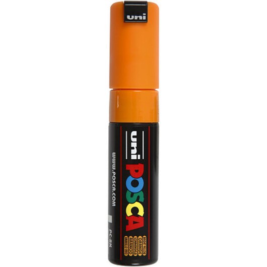 Posca Marker , nr. PC-8K, spets 8 mm, Broad, bright yellow, 1 st.