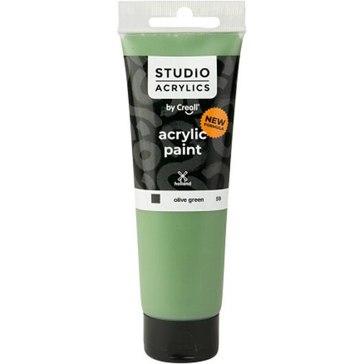 Creall Studio Akrylfärg, täckande, olive green (59), 120 ml/ 1 flaska