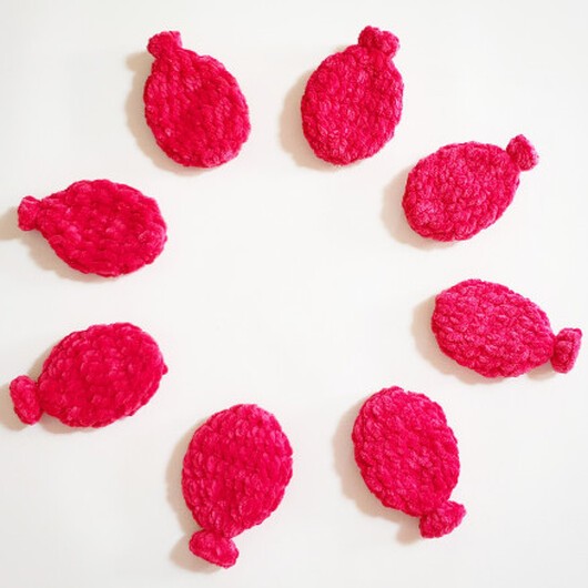 Återvinningsbara vattenballonger av Rito Krea - Virkmönster för vattenballonger 10x5 cm - 7 st