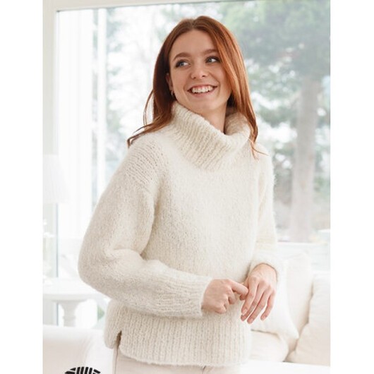 Snow Kiss by DROPS Design - Tröja Stickmönster str. XS - XXL