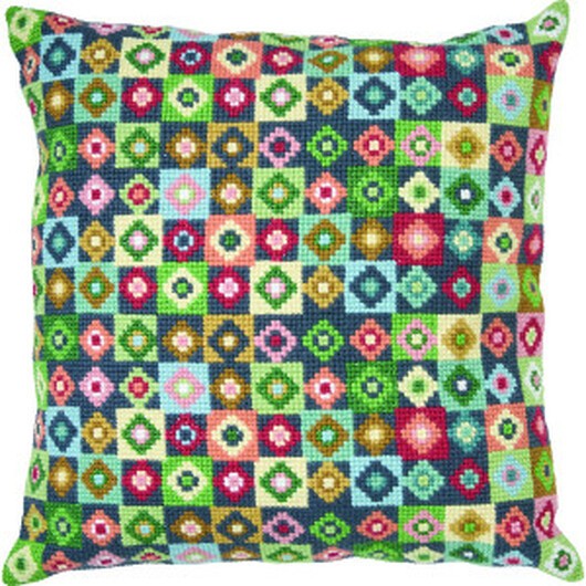 Permin Broderikit Blommor 37x37cm